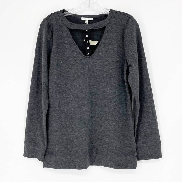Maurices Cutout Soft Gray Sweatshirt Size Small - Picture 1 of 6